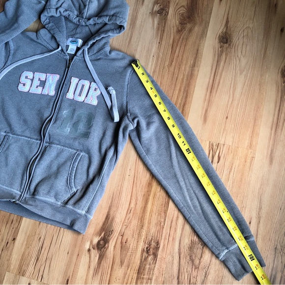 JOSTENS Senior 12 Full Zip Hoodie Jacket Distressed Large Gray Women’s - Picture 7 of 16